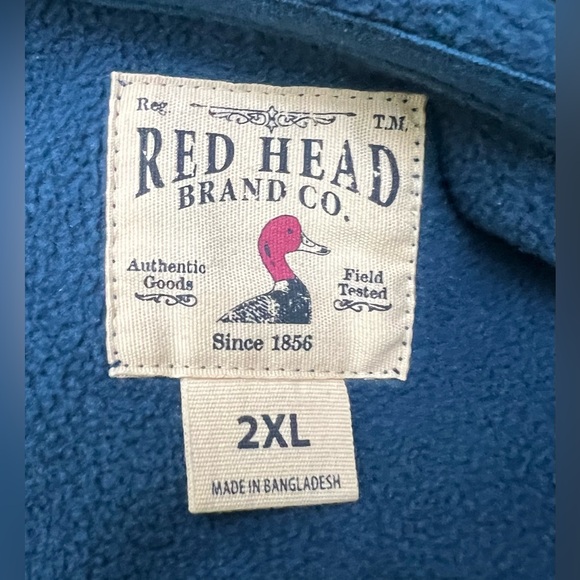 Super Nice Redhead Brand co Men's Jacket Size 2XL Full Zip up Blue - Picture 13 of 13